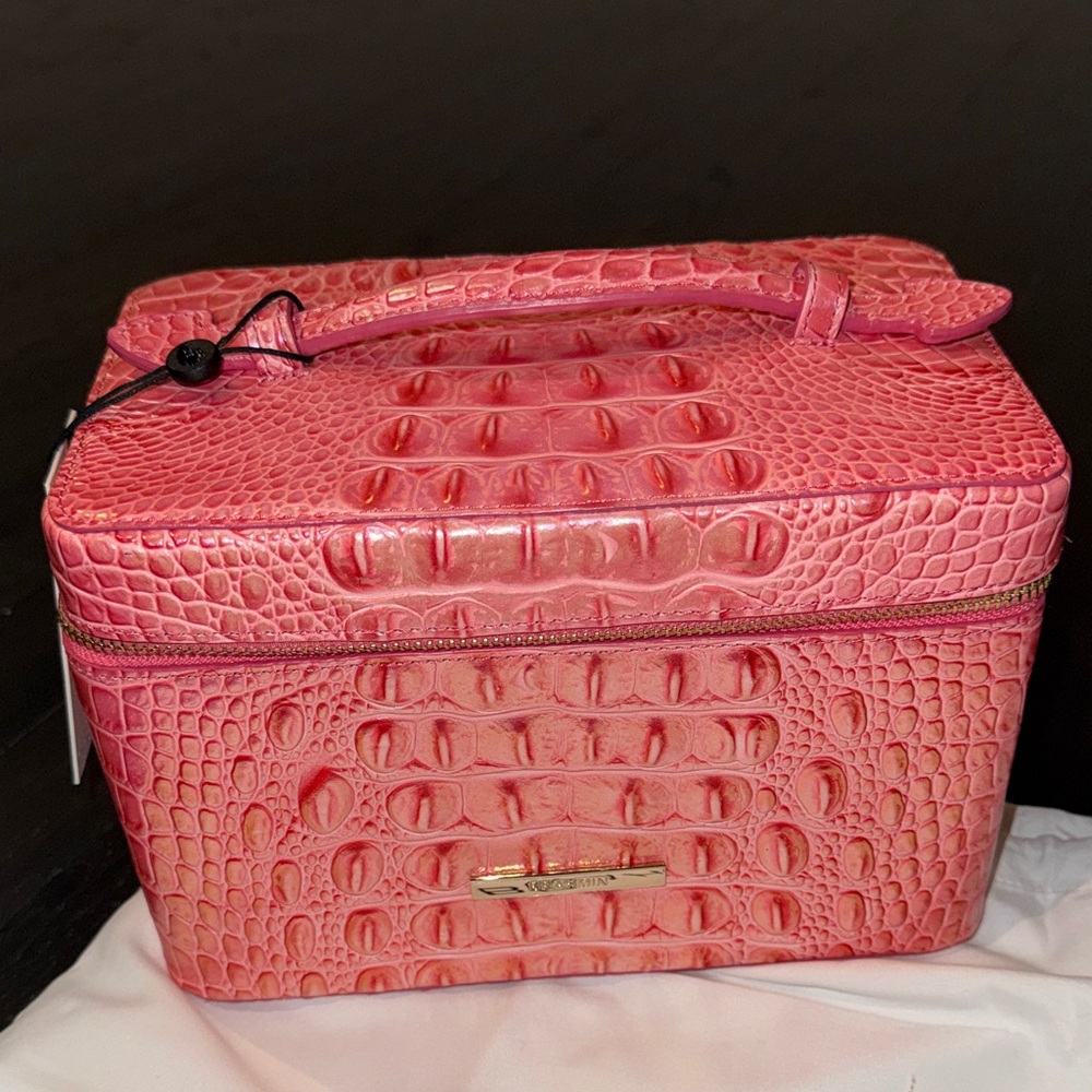 Pink Crocodile-Embossed Women Bag